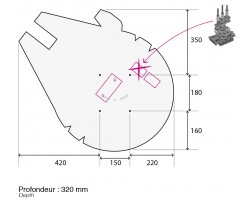 Millenium Falcon UCS - Wall mount